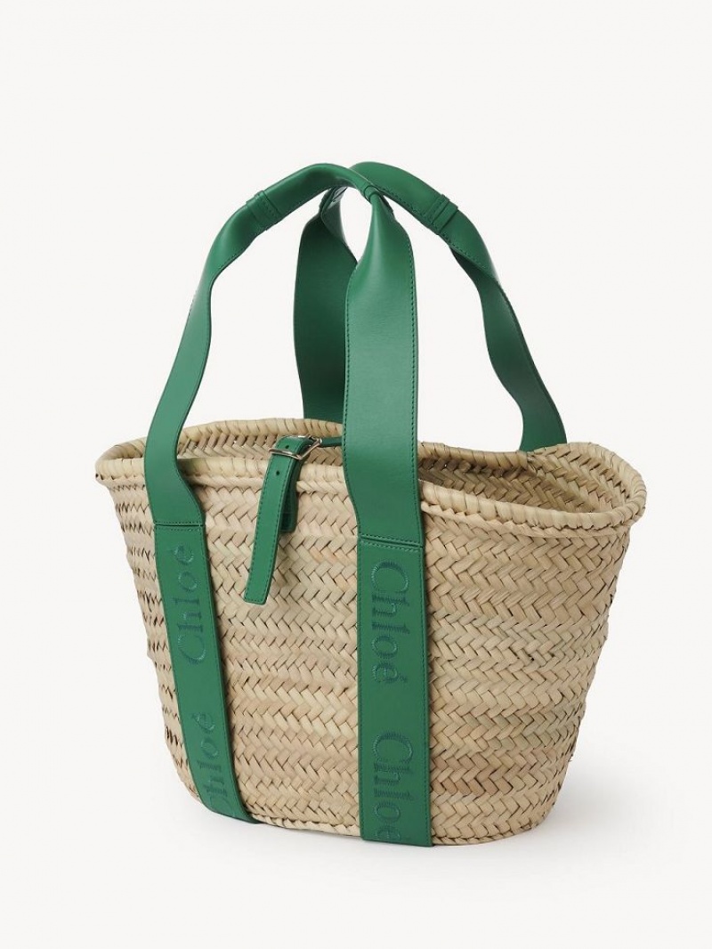 Chloe Sense Medium Basket Muleposer Grøn | CHE-SR13297