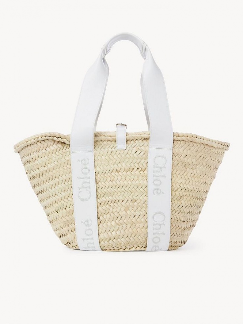 Chloe Sense Medium Basket Muleposer Hvide | CHE-SR13381