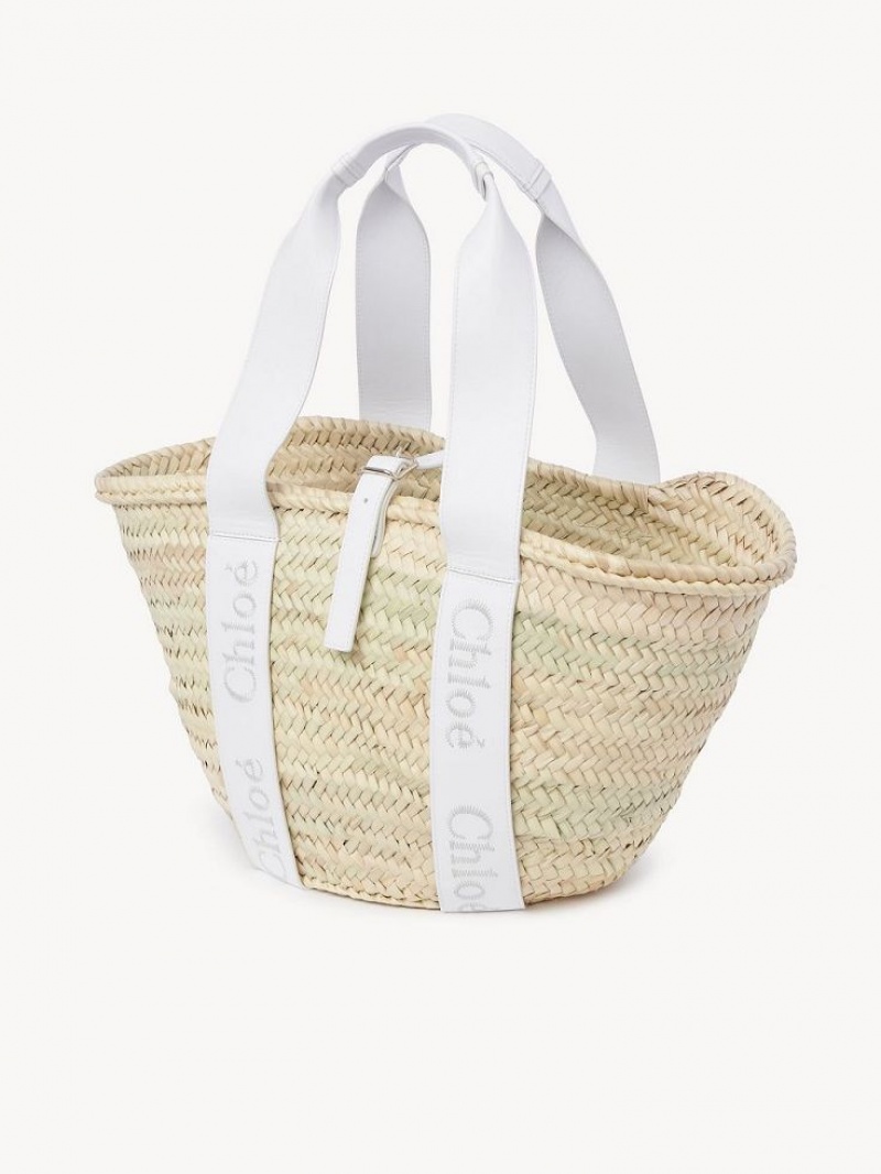 Chloe Sense Medium Basket Muleposer Hvide | CHE-SR13381