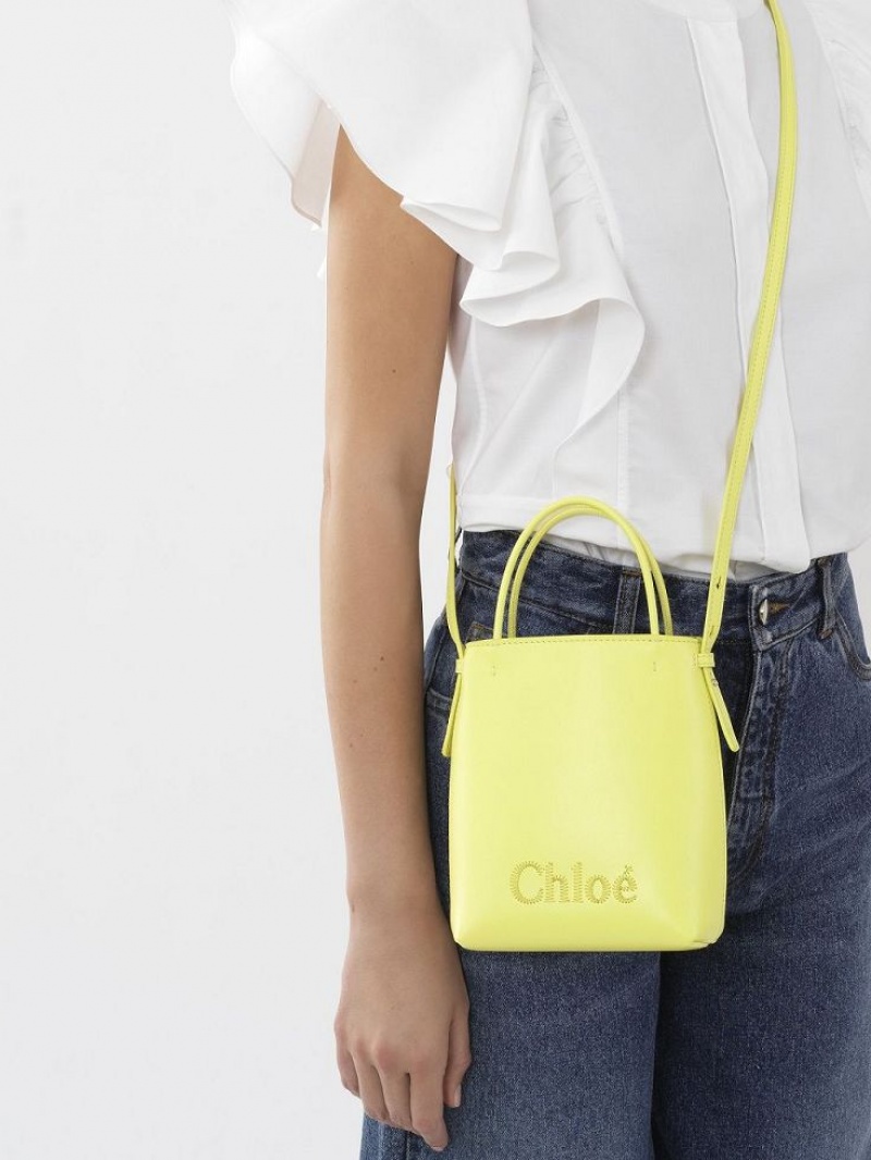 Chloe Sense Micro Skuldertasker Gul | CHE-SR13408