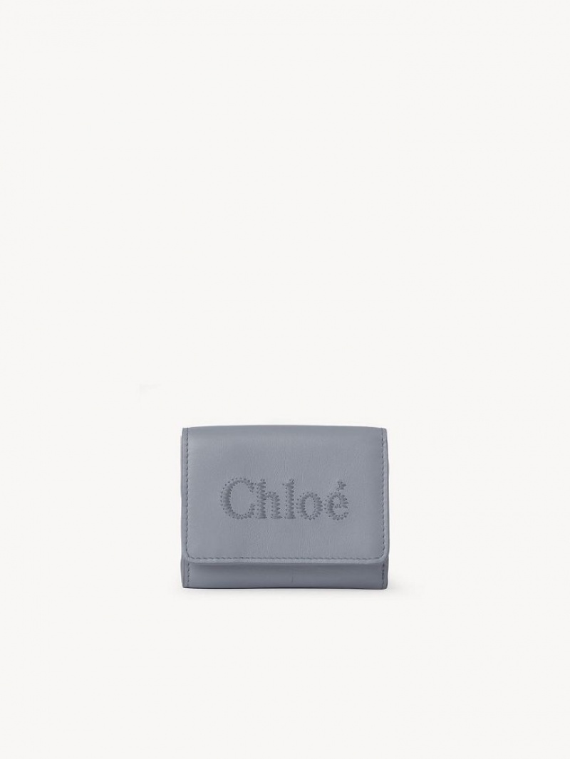 Chloe Sense Mini Tri-fold Lille Pung Blå | CHE-SR14275