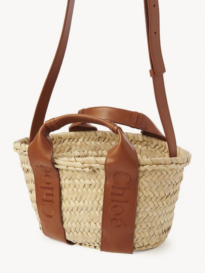 Chloe Sense Small Basket Crossbody Taske Brune | CHE-SR13518