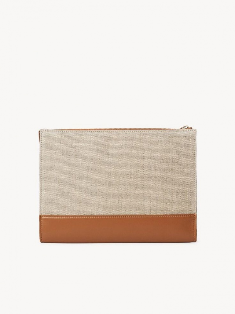 Chloe Sense Zippered Pouches Brune | CHE-SR14329