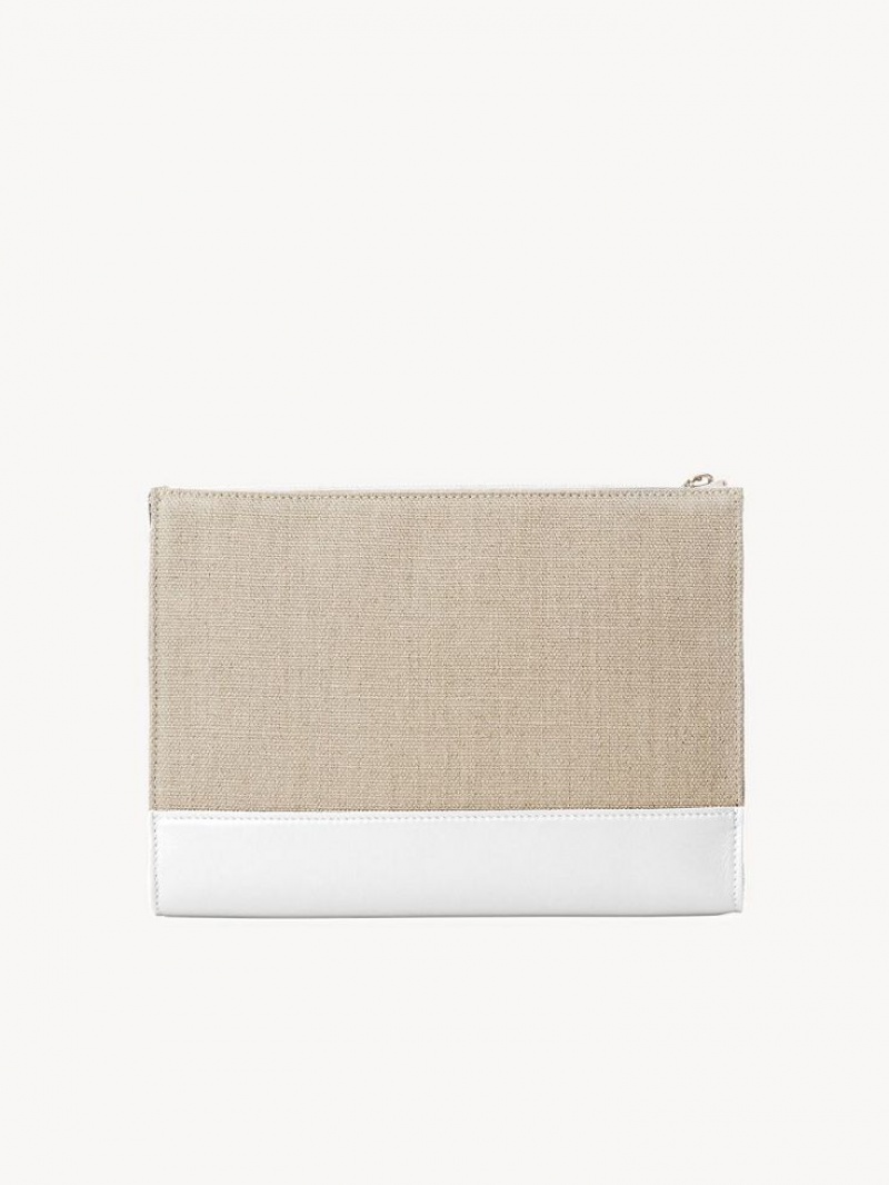 Chloe Sense Zippered Pouches Hvide | CHE-SR14327