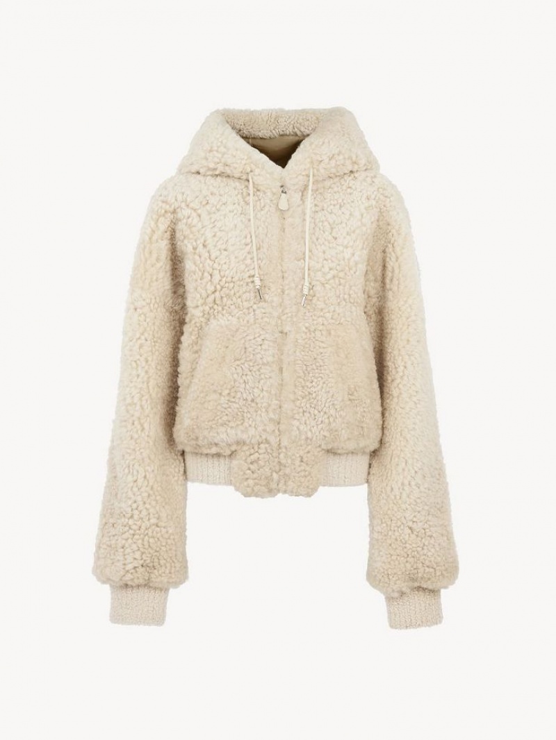 Chloe Sized Blouson Jakker Beige | CHE-SR13819