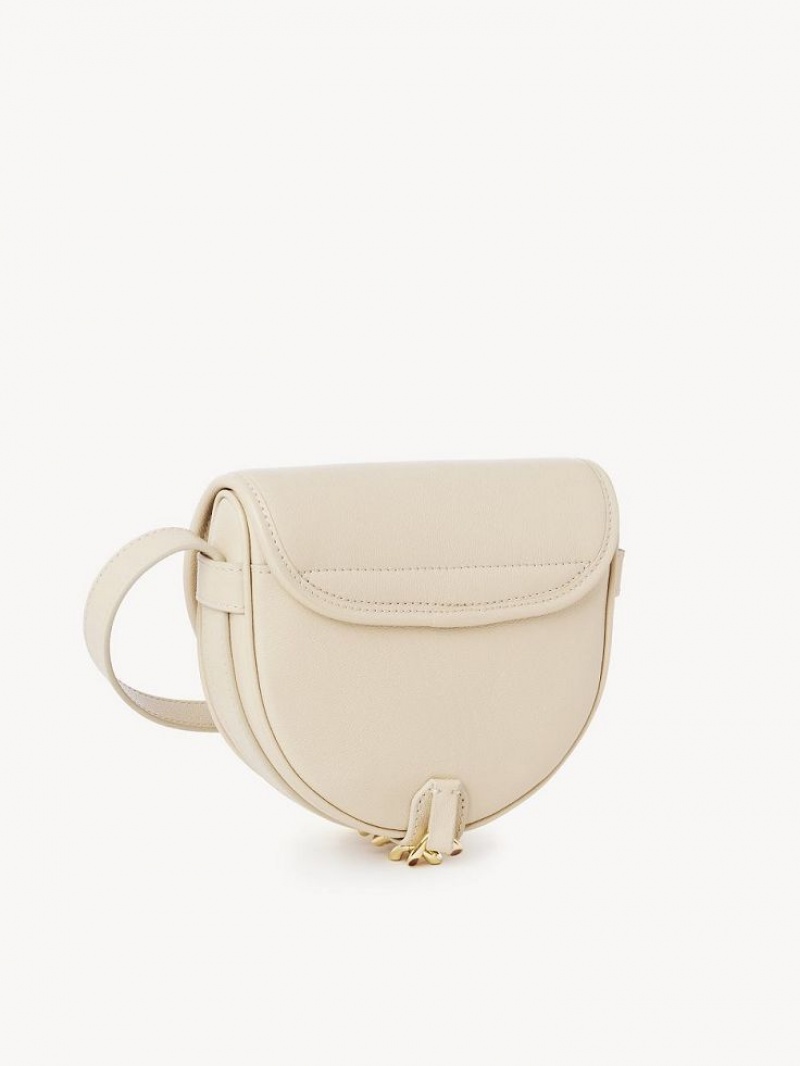 Chloe Small Mara Saddle Skuldertasker Beige | CHE-SR14628