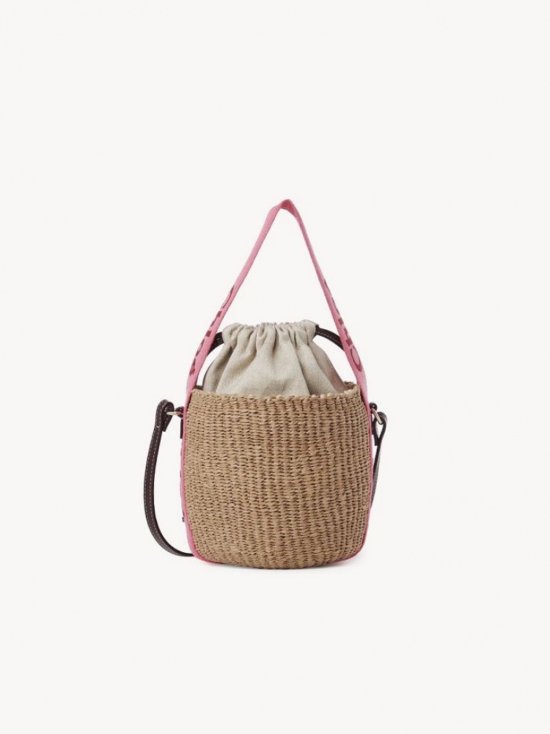 Chloe Small Woody Basket Crossbody Taske Lyserød Rød | CHE-SR13616