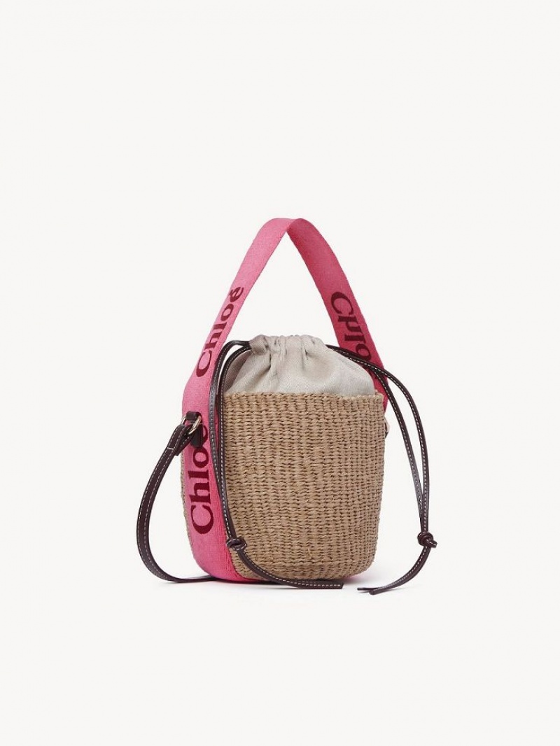 Chloe Small Woody Basket Crossbody Taske Lyserød Rød | CHE-SR13616