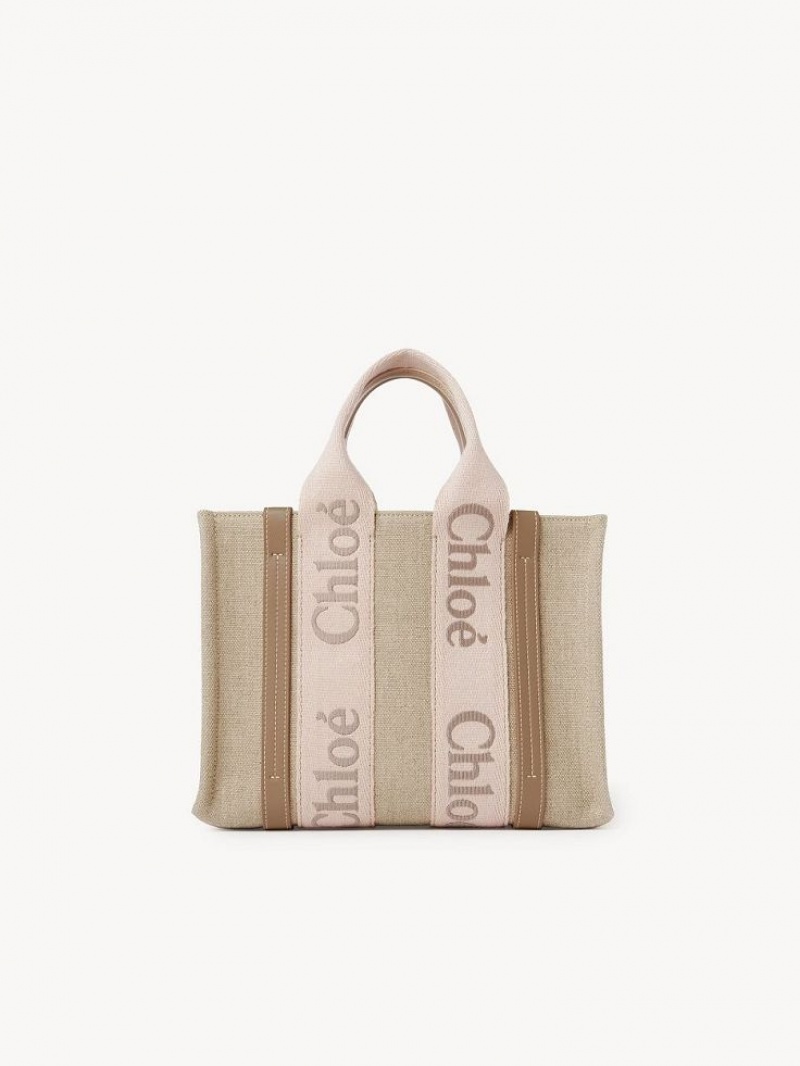 Chloe Small Woody Crossbody Taske Beige | CHE-SR13623