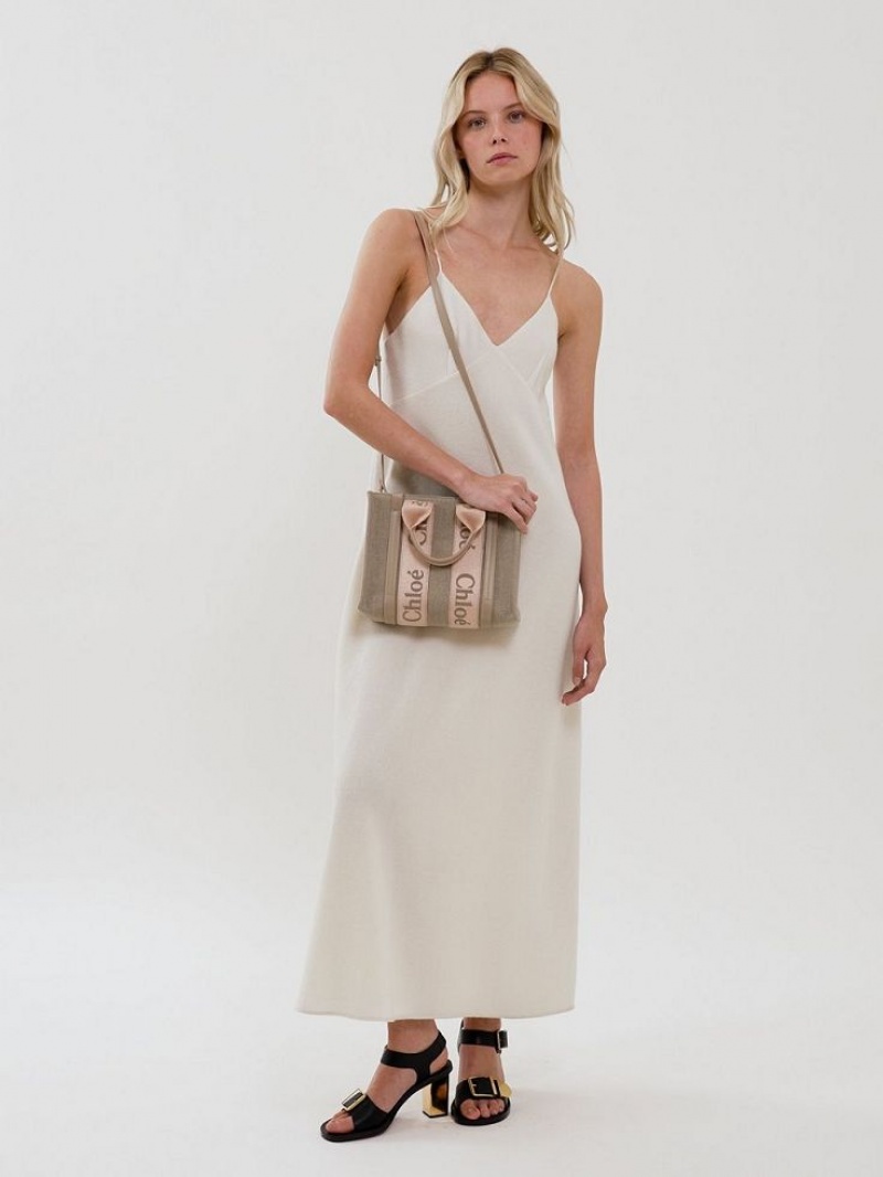 Chloe Small Woody Crossbody Taske Beige | CHE-SR13623