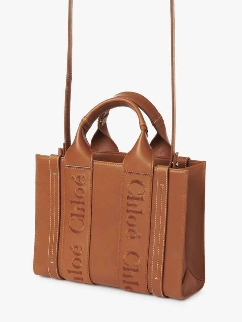 Chloe Small Woody Crossbody Taske Brune | CHE-SR13535