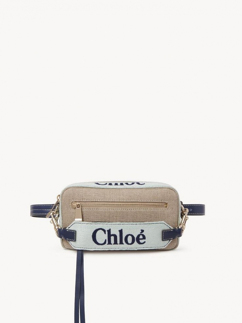 Chloe Woody Belt Crossbody Taske Grøn Blå | CHE-SR13594