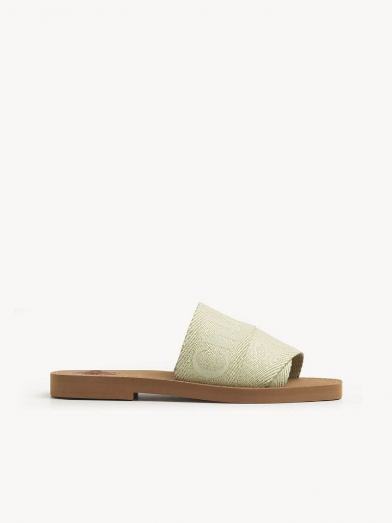 Chloe Woody Flade Mule Grøn | CHE-SR14181