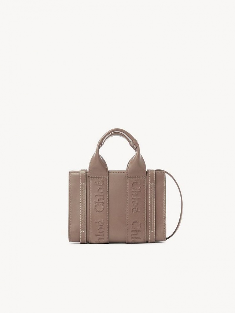 Chloe Woody Tote 1 Mini Tasker Brune | CHE-SR13728