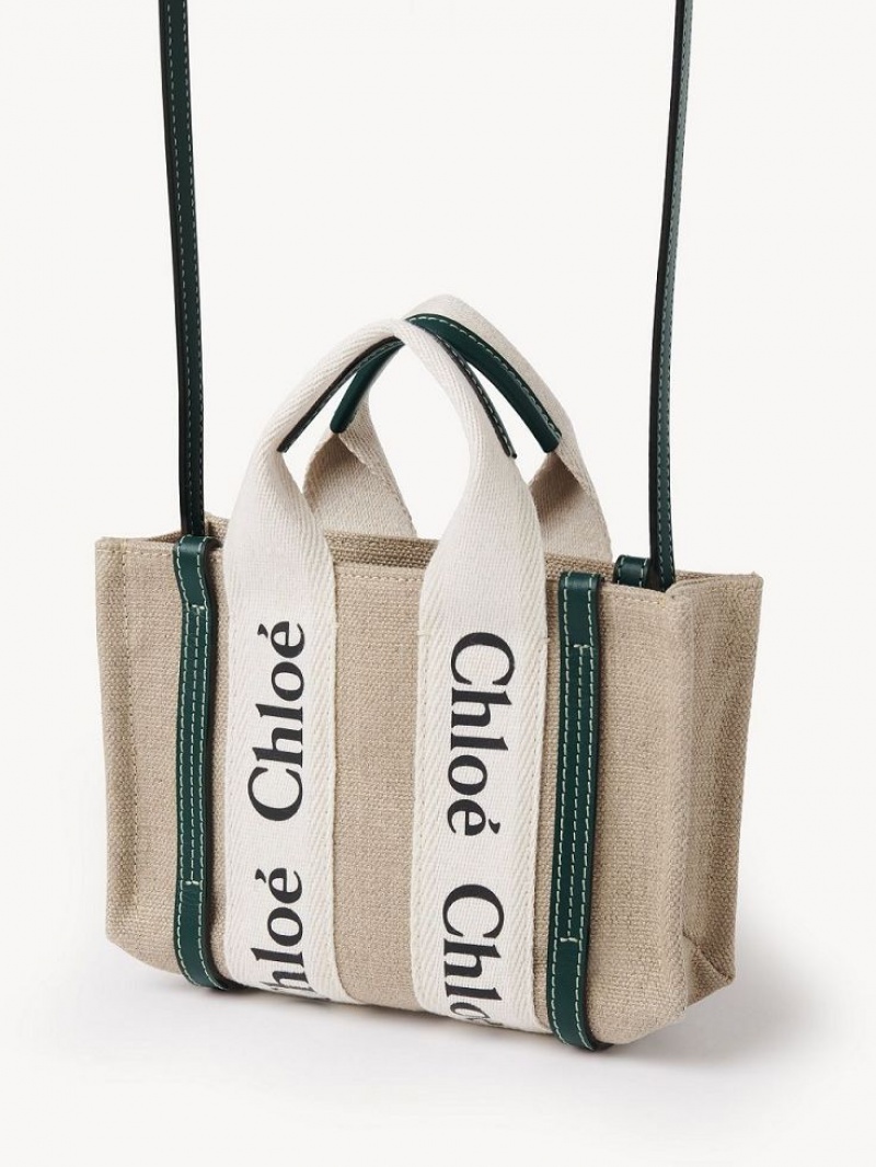 Chloe Woody Tote 3 Mini Tasker Mørketurkis | CHE-SR13722