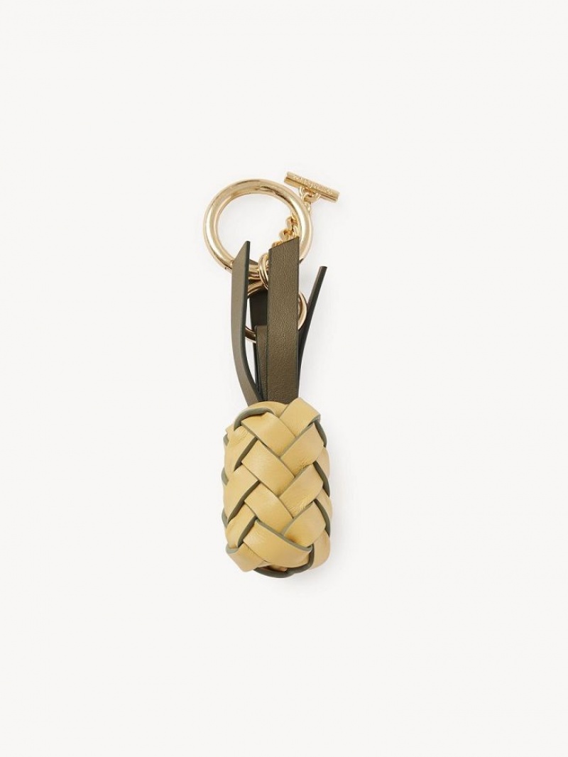 Chloe Woven Pineapple Lænke Grøn | CHE-SR14941