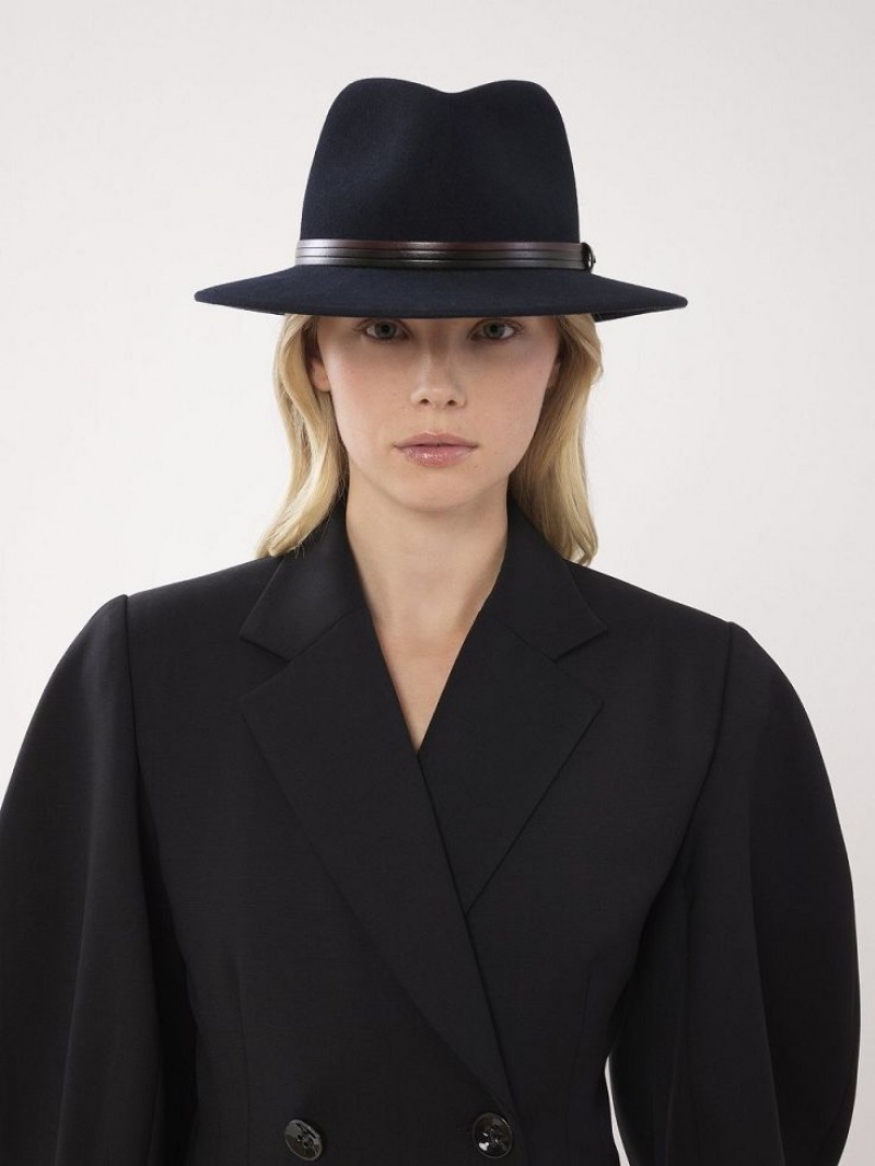 Chloe X Borsalino Steph Hat Mørkeblå | CHE-SR14471