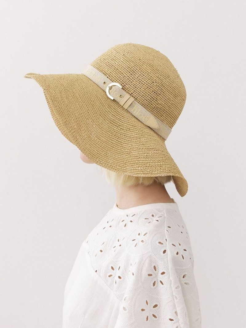 Chloe X Borsalino Woody Hat Beige | CHE-SR14496