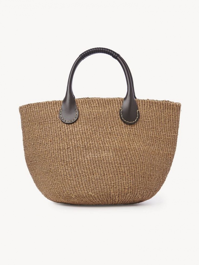 Chloe X Eres Palma Large Basket Muleposer Brune | CHE-SR13336