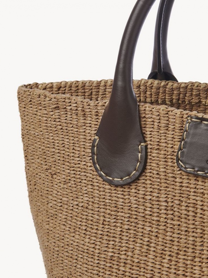 Chloe X Eres Palma Large Basket Muleposer Brune | CHE-SR13336