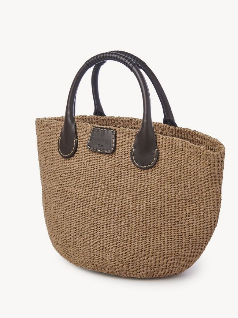 Chloe X Eres Palma Large Basket Muleposer Brune | CHE-SR13336